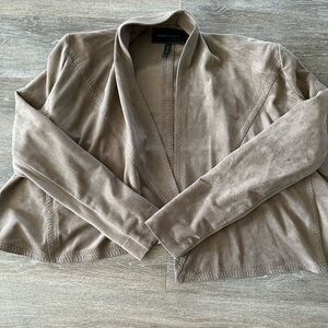 Bcbg Maxazria pre owned Medium drape faux suede jacket….
